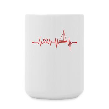 Sailboat Sailing Sailor - Large Mug 440 ml - white - Front