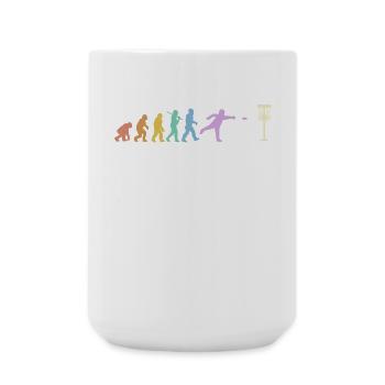 Discgolf Evolution Disc Golf Discgolfer - Große Tasse 440 ml - Weiß - Vorne