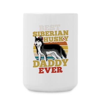 Siberian Husky Retro - Large Mug 440 ml - white - Front