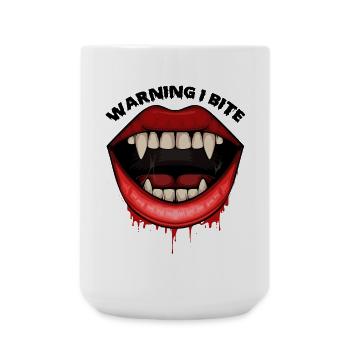 Bloodmouth Vampire Smile - Large Mug 440 ml - white - Front