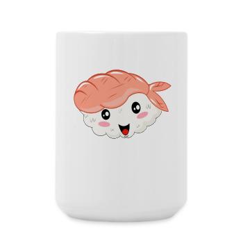 Nigiri-Sushi Kawaii Sushi mit Shrimps - Große Tasse 440 ml - Weiß - Vorne