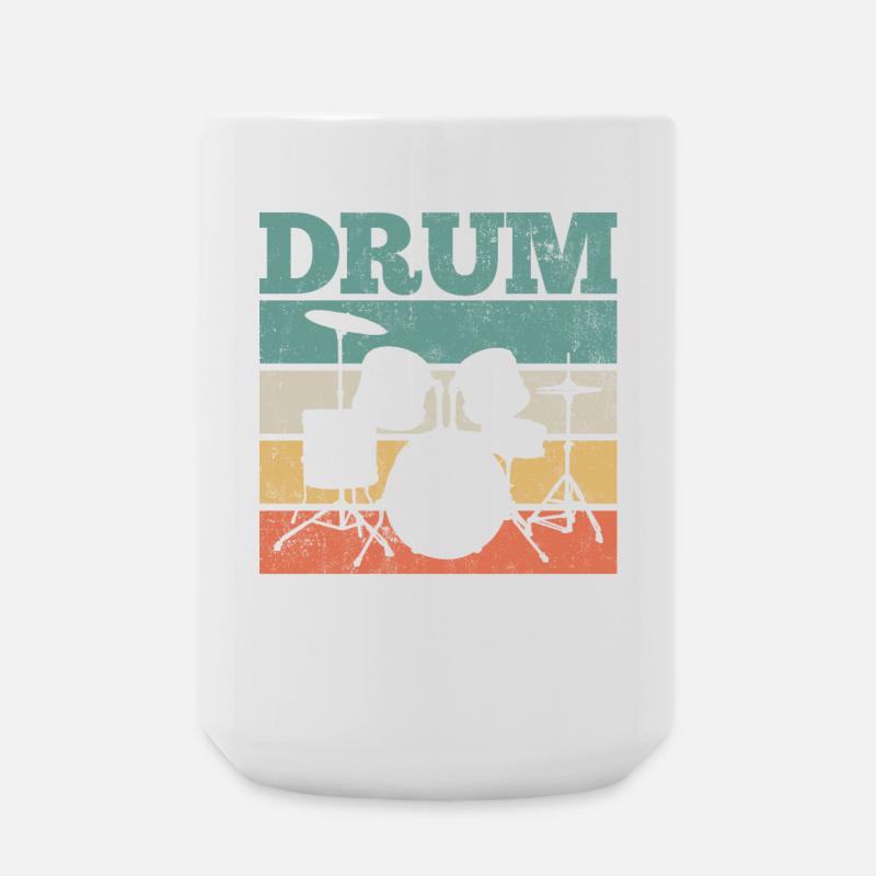 Drums Drums Drummers Drums - Large Mug 440 ml - white