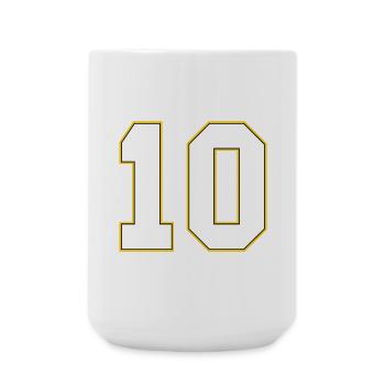 Maillot 10 numéros - Grande tasse 440 ml - blanc - Devant