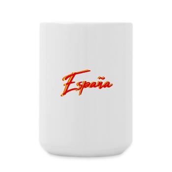 España Neon Schriftzug - Große Tasse 440 ml - Weiß - Vorne