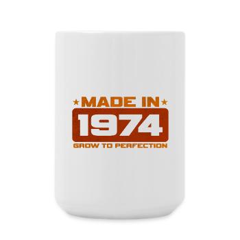 Made in 1974 Growing to perfection - Large Mug 440 ml - white - Front