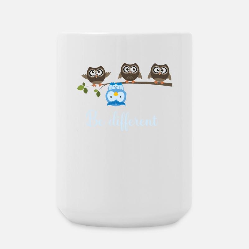 Be Different Eule - Große Tasse 440 ml - Weiß