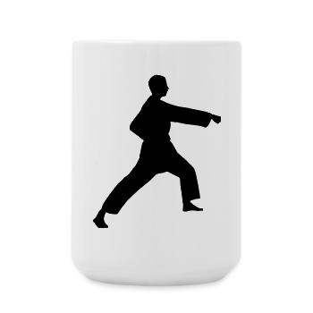 Punch karaté ou teakwondo punch - Grande tasse 440 ml - blanc - Devant