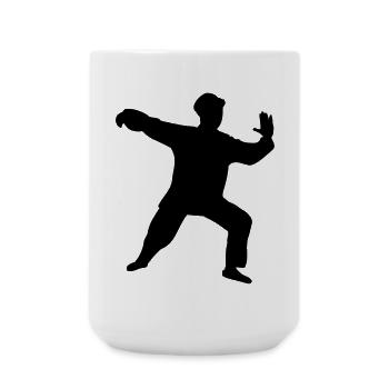 Chinesische Formen des Taichiquan-Trainings - Große Tasse 440 ml - Weiß - Vorne