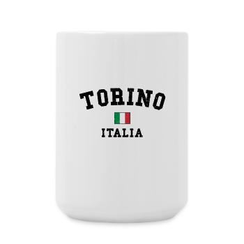 Torino Italy Flag Minimal Design - Large Mug 440 ml - white - Front