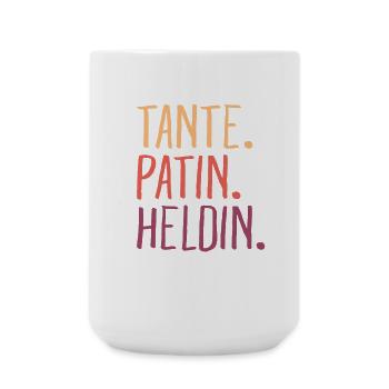 Tante Patin Heldin Geschenk für Patentante - Große Tasse 440 ml - Weiß - Vorne