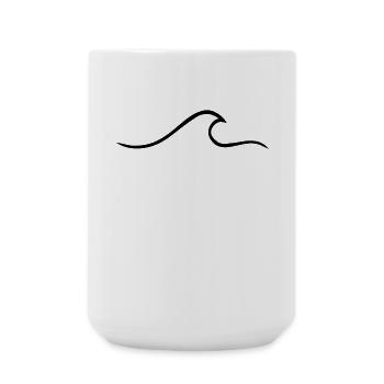 Surfer Welle Geschenk Surfer Boy Girl Dude Surf - Große Tasse 440 ml - Weiß - Vorne