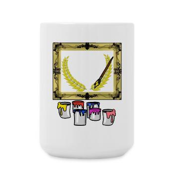 Art Art Academy Artist Brush Painting - Large Mug 440 ml - white - Front