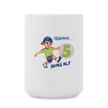 Kindergeburtstagsdesign mit Zahl 5 - Große Tasse 440 ml - Weiß - Vorne