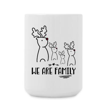Christmas family - Large Mug 440 ml - white - Front