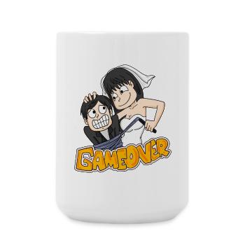 Jeu sur cadeau drôle de mariage - Grande tasse 440 ml - blanc - Devant