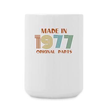 Fabriqué en 1977 anniversaire pièces d’origine - Grande tasse 440 ml - blanc - Devant
