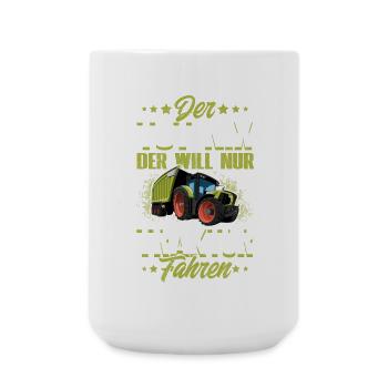 Der Tut Nix Der Will Nur Traktor Fahren - Große Tasse 440 ml - Weiß - Vorne