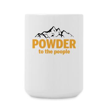 Powder To The People - Große Tasse 440 ml - Weiß - Vorne