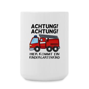 Hier kommt ein Kindergartenkind Kindergarten - Große Tasse 440 ml - Weiß - Vorne
