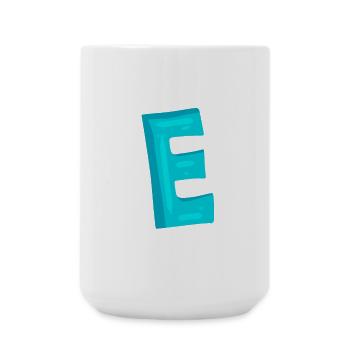 Lettre initiale E lettre - Grande tasse 440 ml - blanc - Devant