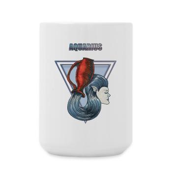 Wassermann Sternzeichen - Große Tasse 440 ml - Weiß - Vorne