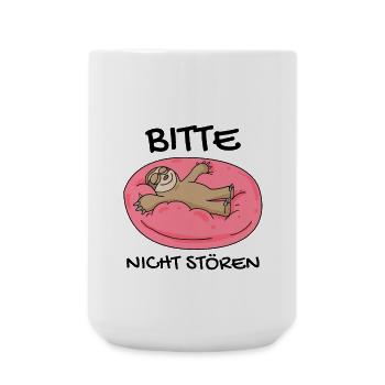 Bitte nicht stören Faultier Entspannen Geschenk - Große Tasse 440 ml - Weiß - Vorne