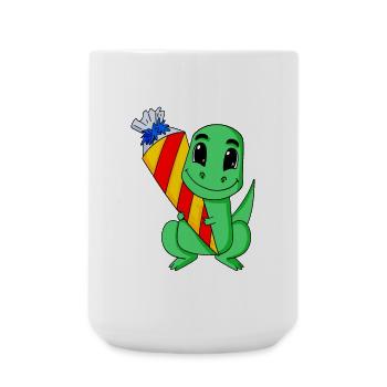 Education dinosaur 1 class - Large Mug 440 ml - white - Front