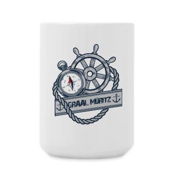GRAAL MÜRITZ - Dein Statement für den Darß - Große Tasse 440 ml - Weiß - Vorne