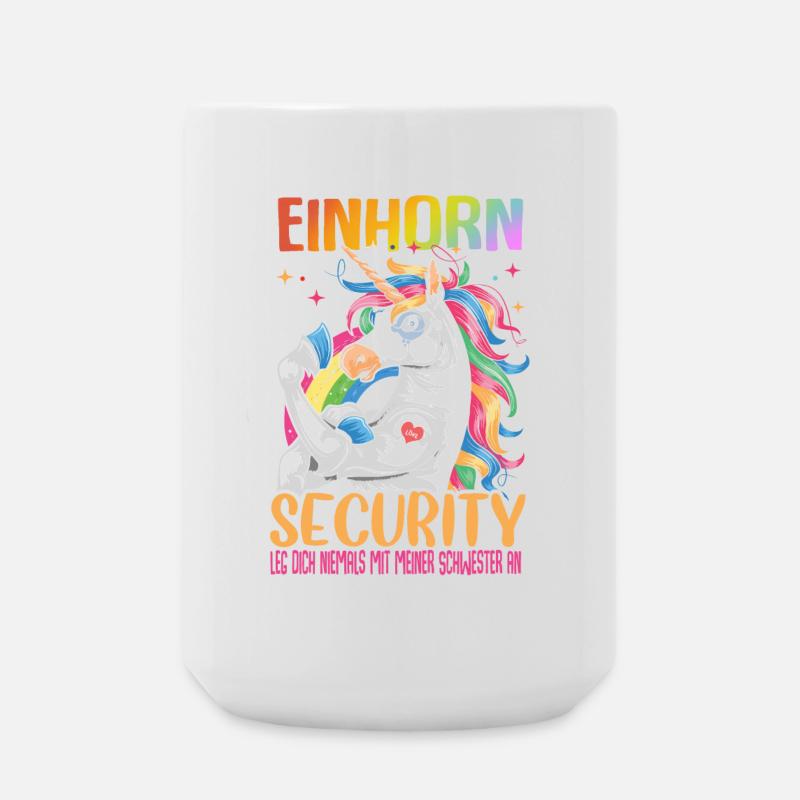 Einhorn Security Schwester - Große Tasse 440 ml - Weiß