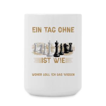 Schach - Große Tasse 440 ml - Weiß - Vorne