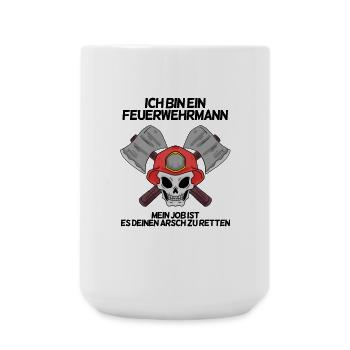 Feuerwehrmann - Große Tasse 440 ml - Weiß - Vorne