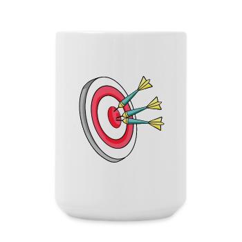 Dartboard Dart Darts - Large Mug 440 ml - white - Front