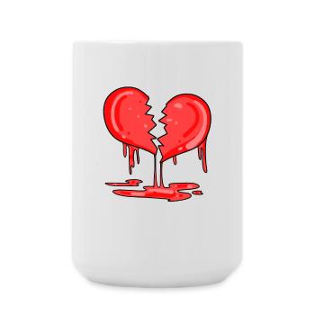 Broken heart - Large Mug 440 ml - white - Front