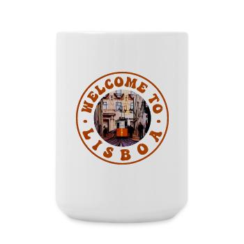 Welcome to Lisbon Tramnostalgia - Large Mug 440 ml - white - Front