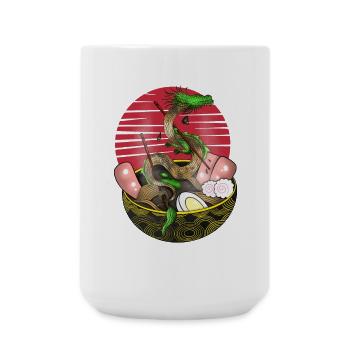 Drachen ramen - Große Tasse 440 ml - Weiß - Vorne