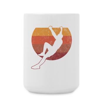 Klettern Bouldern Vintage - Große Tasse 440 ml - Weiß - Vorne