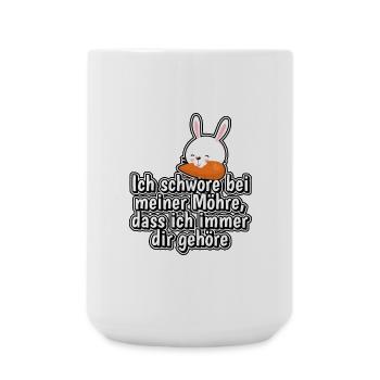Ich schwöre bei meiner Möhre, dass ich immer... - Große Tasse 440 ml - Weiß - Vorne