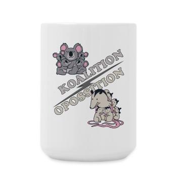 Pro Contra Debattieren Politik Meme Koala Opossum - Große Tasse 440 ml - Weiß - Vorne