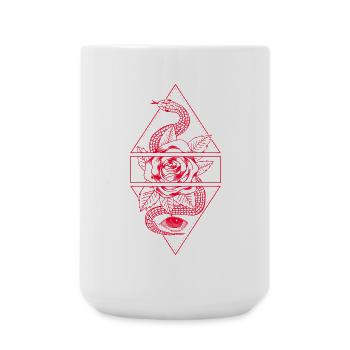 Serpent Esthétique Vêtements Doux Grunge Goth Punk - Grande tasse 440 ml - blanc - Devant