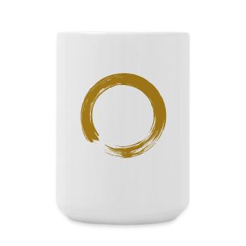 Kreis Gold - Große Tasse 440 ml - Weiß - Vorne