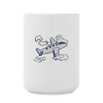 Flugzeug - Große Tasse 440 ml - Weiß - Vorne