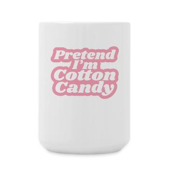 Cotton Candy Candy - Funny Saying - Large Mug 440 ml - white - Front