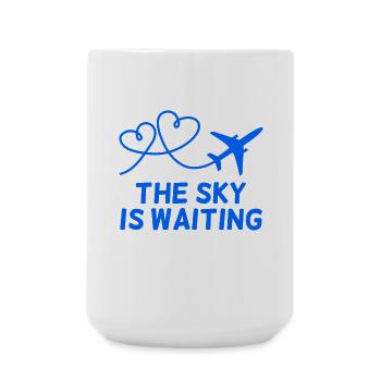 Flugzeug Pilot Spruch Geschenk - Große Tasse 440 ml - Weiß - Vorne