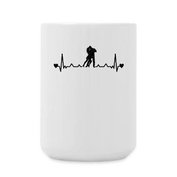 Tango Argentino Heartbeat Tanguera Tanguero - Large Mug 440 ml - white - Front