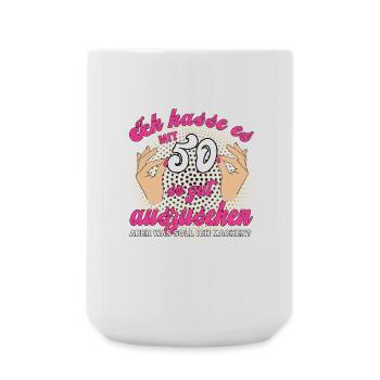 Jahrgang 1976 Vintage 50. Geburtstag Retro Damen - Große Tasse 440 ml - Weiß - Vorne