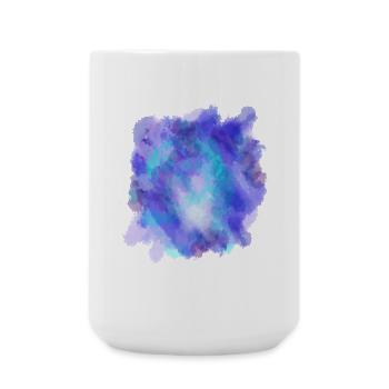 Aquarell malerei Meeresblau - Große Tasse 440 ml - Weiß - Vorne