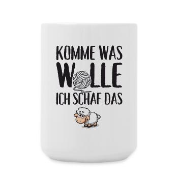 Komme was Wolle ich Schaf das - Große Tasse 440 ml - Weiß - Vorne