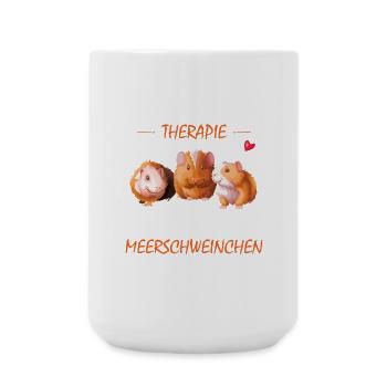 ANDERE GEHEN ZUR THERAPIE ich habe MEERSCHWEINCHEN - Große Tasse 440 ml - Weiß - Vorne
