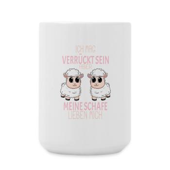 Schaf Schafe Spruch Geschenk - Große Tasse 440 ml - Weiß - Vorne