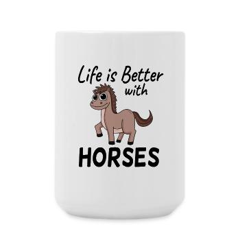 Proverbes de chevaux - Grande tasse 440 ml - blanc - Devant